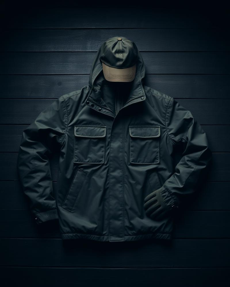 Technical fishing jacket and cap